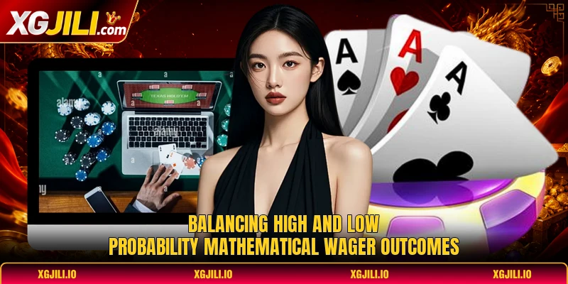 Balancing high and low probability mathematical wager outcomes Balancing high and low probability mathematical wager outcomes