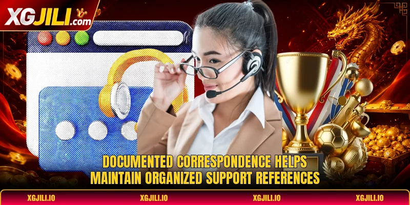 Documented correspondence helps maintain organized support references