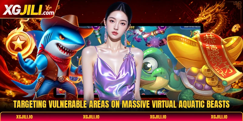 Targeting vulnerable areas on massive virtual aquatic beasts Targeting vulnerable areas on massive virtual aquatic beasts